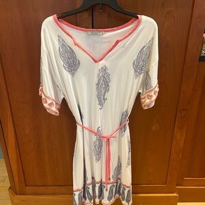 a.n.a White and Coral Top